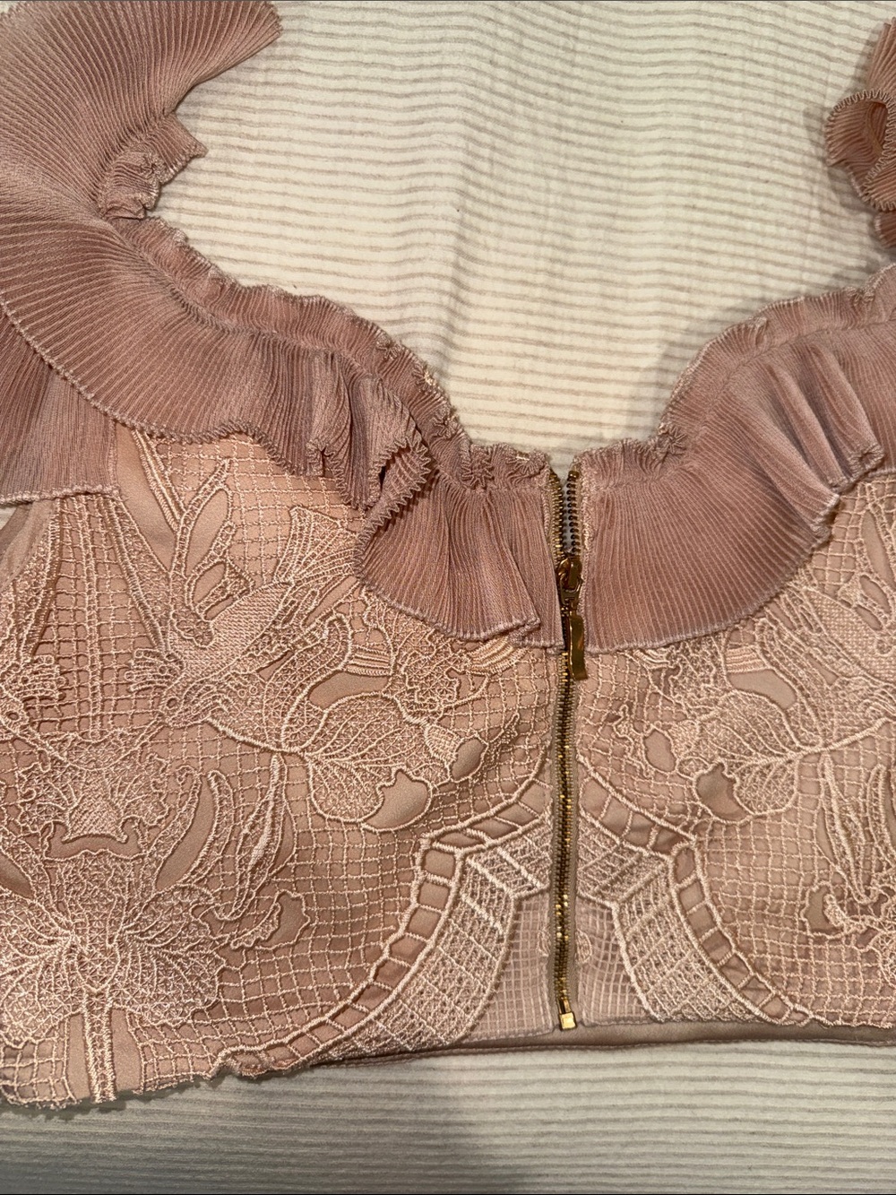 Alice McCall ‘Signed Sealed’ Ruffle Lace Top in Blush - Picture 5 of 11